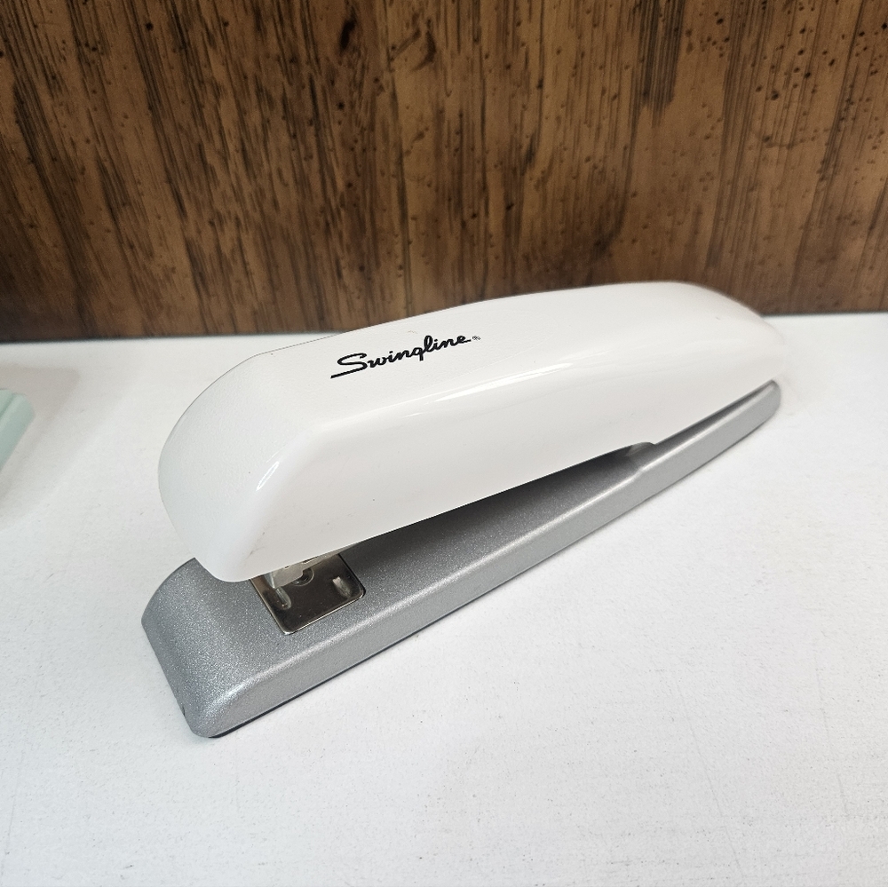 White and Silver Swingline Stapler